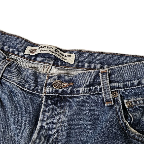 Harley Davidson Jeans Mens Size 36x33 Blue Straight Denim Vintage - Picture 3 of 14